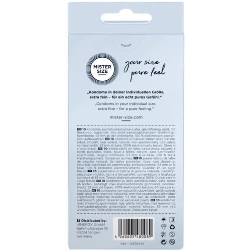 Презервативы Mister Size 53 (10 pcs)