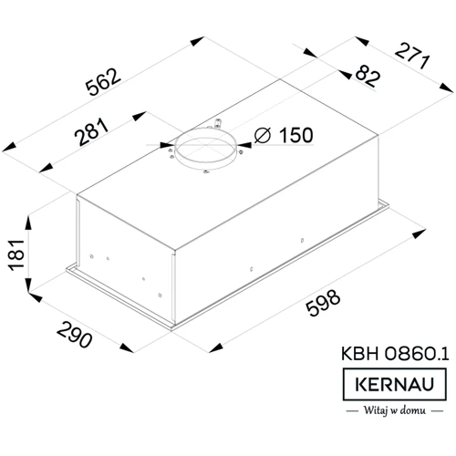 Витяжка Kernau KBH 0860.1 X: Тип фільтра повітря Рециркуляція, Відведення