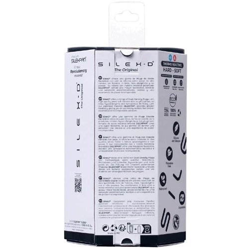 Анальная пробка SilexD (Model 2 size M), двухслойная, силикон+Silexpan