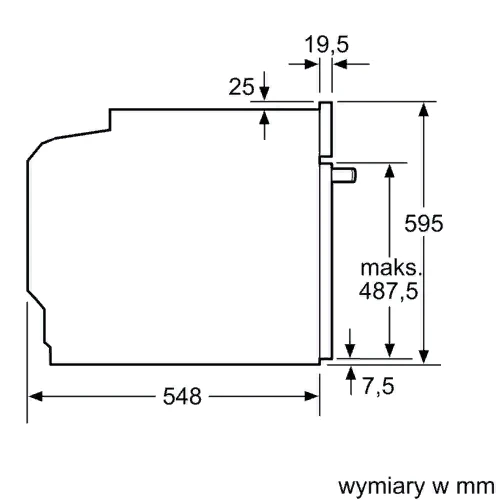 Духова шафа електрична Bosch HBA554EB0: Об'єм, л 71