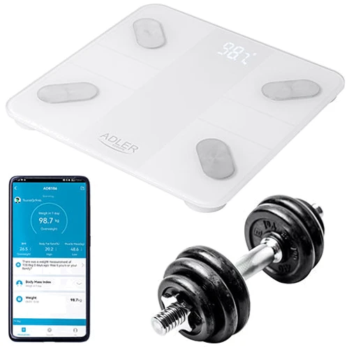 Весы напольные Adler AD 8186 white Smart