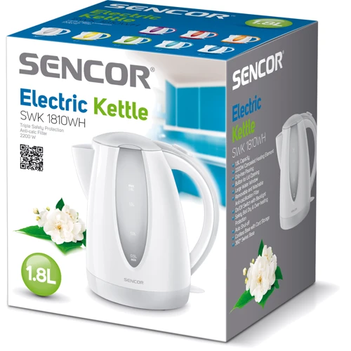 Електрочайник Sencor SWK 1810 WH: Об'єм, л 1,8 л