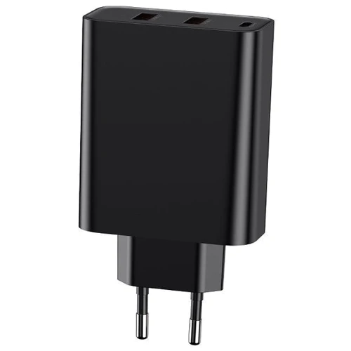 Зарядное устройство Baseus Wall Charger PPS Three Output Quick Charger (C+U+U) 60W EU Black (CCFS-G01): Сила тока 2.4А и более