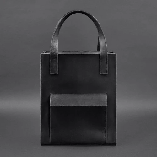 Женская сумка шоппер BlankNote черная (BN-BAG-10-1-g-kr): Тип ручки С двумя ручками, Длинная ручка
