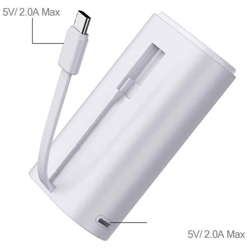 Внешний аккумулятор iWALK Power Bank Link Me 10000mAh USB-C White (DBL10000C): Кабели/переходники для смартфонов в комплекте Нет