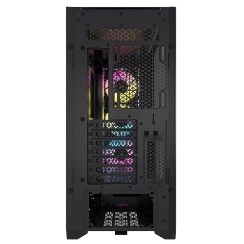 Корпус Corsair iCUE 5000D RGB AirFlow Tempered Glass Black (CC-9011242-WW): Материал передней панели пластик