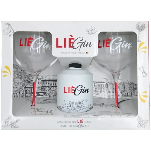 Джин Lie Original в подарочной упаковке + 2 стакана 43% 0.5 л (EV5413214100384): Объем, л 0.5