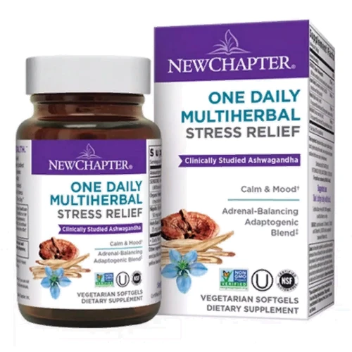 New Chapter One Daily Multiherbal Stress Relief, 30 Vegetarian Softgels (NC4516)