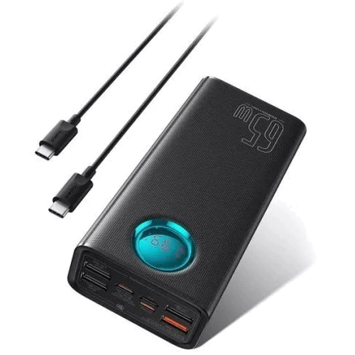 Зовнішній акумулятор Baseus Power Bank 26800mAh Amblight Digital Display Quick Charge 65W Black (P10022402113-00): Ємність батареї, мАг 26800