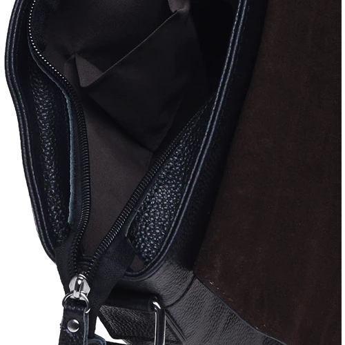 Мужская сумка планшет Keizer черная (K187013-black): Материал Натуральная кожа