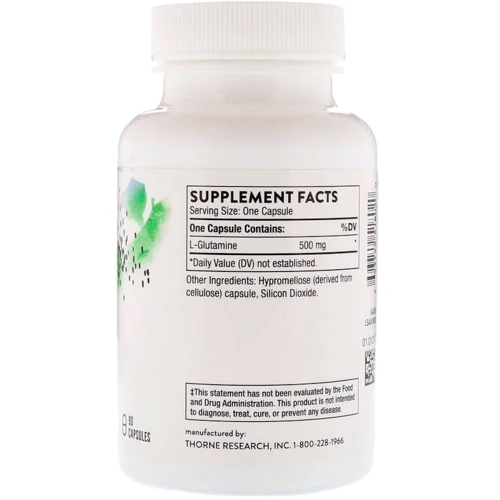 Thorne Research L-Glutamine 90 Caps L-глютамин: Тип глютамин