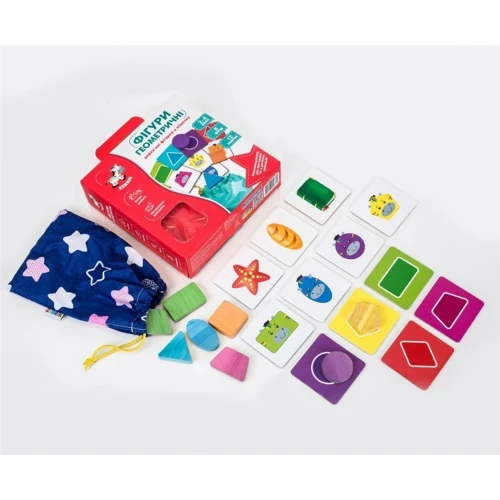 Розвиваючий набір Геометричні фігури Vladi Toys ZB2001-02 з дерева фото 7