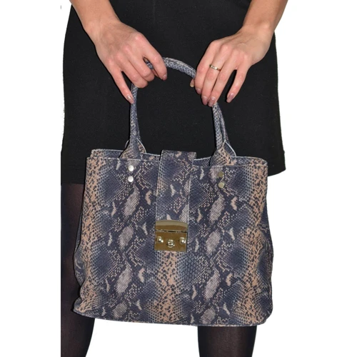 Жіноча сумка тоут ARTiS Bags коричнева (17296113): Фактура Під змію, матова