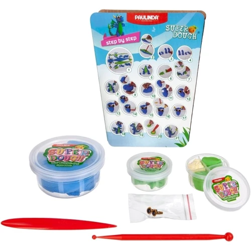 Маса для ліплення Paulinda Super Dough Cool Dragon Дракон синій (PL-081378-16): Вік від 3-х років