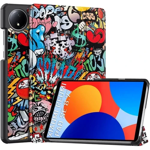 Аксессуар для планшетных ПК BeCover Smart Case Graffiti for Xiaomi Redmi Pad SE 8.7 (711913): Цвет разноцветный