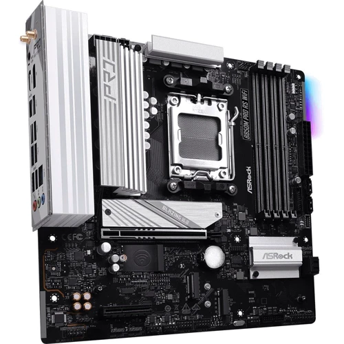 ASRock B850M PRO RS WIFI UA: Разъемы на задней панели DisplayPort, HDMI, USB 3.2 Gen 2, USB 2.0, USB Type-C