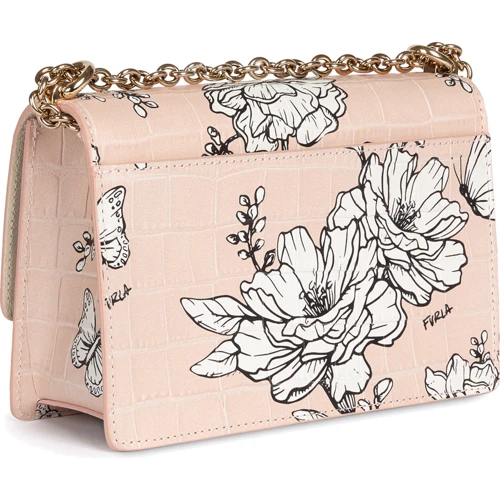 Женская сумка кросс боди Furla 1927 Mini Crossbody 20 пудровая (BAWNACOKFI000TJK00): Фактура Тиснение, Матовая