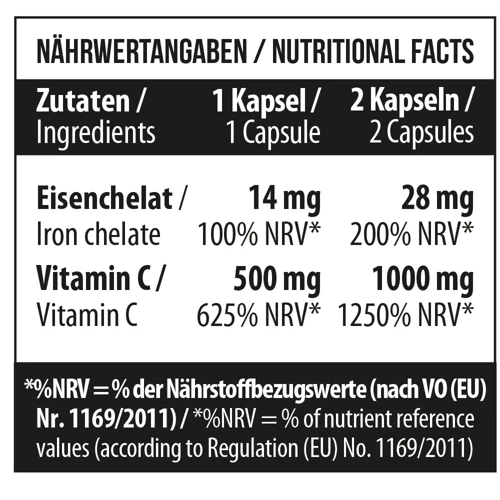 MST Iron Chelate Plus Vitamin C Хелат заліза Вітамін С 100 капсул: Форма випуску Капсулы