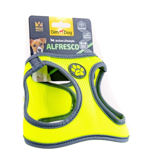Шлея для собак GimDog Alfresco неопрен XS 34-36 см желтая (8009632059877)