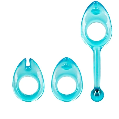Комплект эрекцилонных колец CalExotics Shane's World Class Rings, голубой: Производитель California Exotic Novelties
