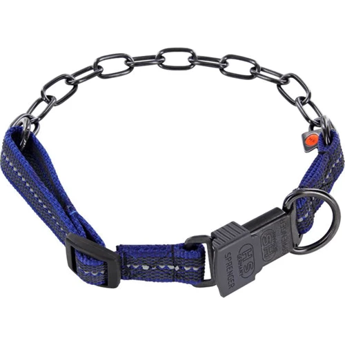 Ошейник для собак Sprenger Adjustable Collar with Assembly Chain среднее звено синий вороненая сталь 3 мм 55-60 см (51148)