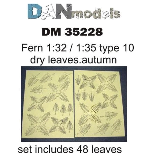 Листья папоротника DAN models Желтые, набор №10 (DAN35228)