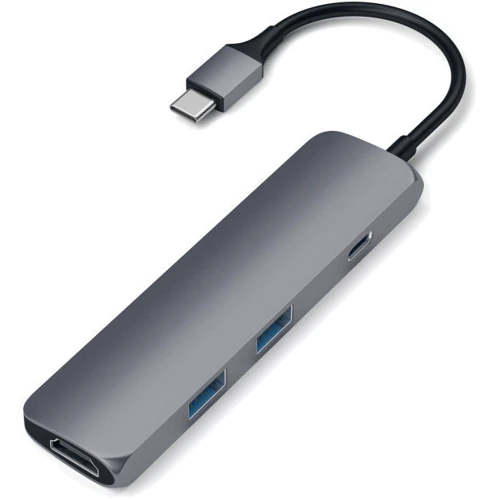 Адаптер Satechi Adapter USB-C to HDMI+USB-C+2xUSB3.0 Space Grey (ST-CMAM)