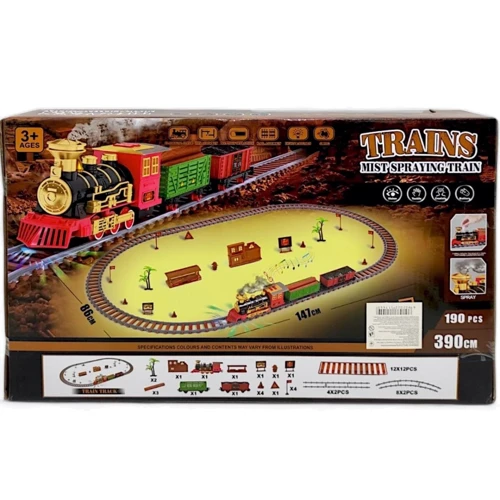 Железная дорога с поездом Orbita Home 190 деталей (GD-204A)