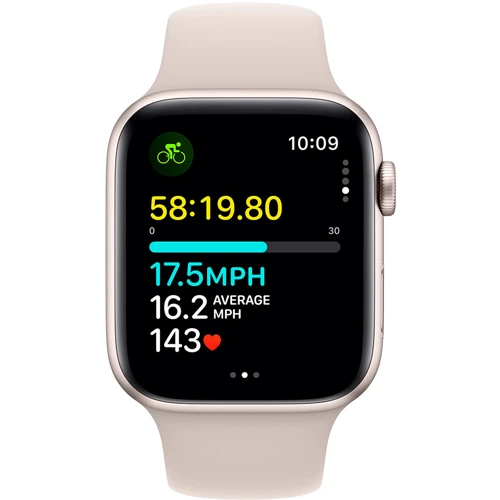 Apple Watch SE 2 2023 44mm GPS Starlight Aluminum Case with Starlight Sport Band - M/L (MRE53) UA: Встроенная память 32 ГБ