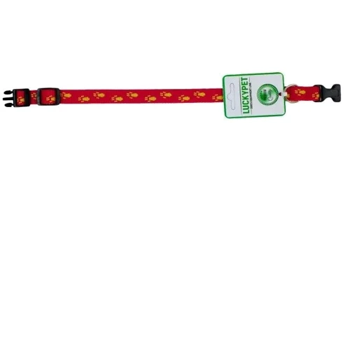Ошейник капроновый Lucky Pet Лапки 1.6x26-36 см красный (4820224219059): Производитель Lucky Pet