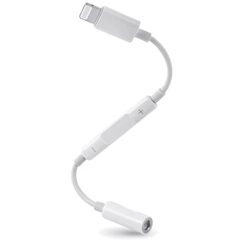 Адаптер Optima Adapter Lightning to Mini-jack 3.5 with Volume Control White (OPT-MH20)