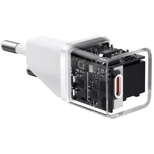Зарядний пристрій Baseus USB-C Wall Charger GaN5 mini 1C 20W White (CCGN050102): Кількість USB-портів 1