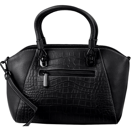 Женская сумка тоут Vito Torelli черная (VT-6305-black): Фактура Тиснение, Матовая, Зернистая