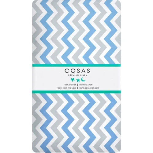 Набор простыней Cosas Dark blue/Zigzag blue grey 120x60 см (4822052056691)