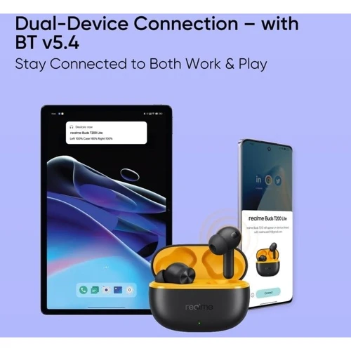 Наушники Realme Buds T200 Lite Volt Black фото 10