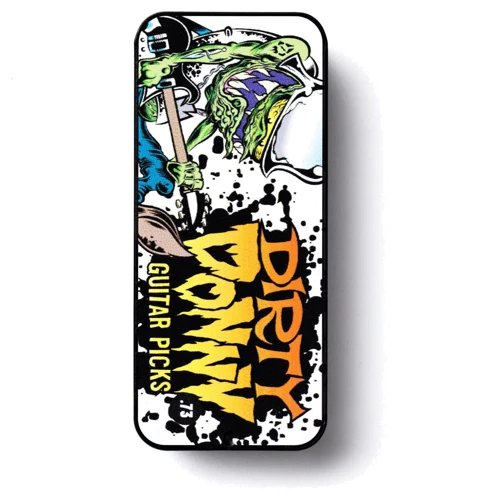 Медиатор Медиатор DUNLOP DIRTY DONNY 1 BLACKLINE ART PICKS TIN 1.0MM: Форма медиатора Shark Fin