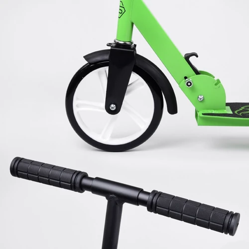 Самокат двухколесный Best Scooter с PU колесами Black/Green (99647): Максимальная допустимая нагрузка, кг 70
