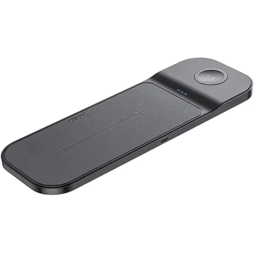 Зарядний пристрій Hoco Wireless Charger CQ6 Power 3in1 Black для iPhone 16 I 15 I 14 I 13 I 12 series, Apple Watch and Apple AirPods
