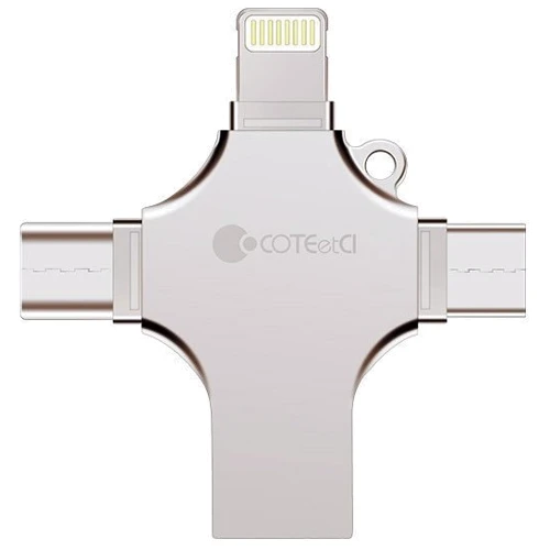 USB-флешка COTEetCI 64Gb U70 Four Interface 4-in-1 USB 3.0 Gold (CS8836-64)