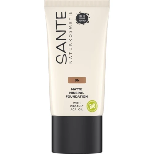 Sante Matte Mineral Foundation БИО-Основа под макияж №6 Warm Caramel 30ml