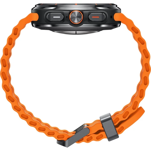 Смарт-часы Samsung Galaxy Watch Ultra 47mm LTE Titanium Grey with Orange Marine Band (SM-L705FDAA): Фитнес-функции Умный будильник, Скорость движения, Пульсометр, Тонометр, Шагомер, Подсчет калорий, GPS-модуль