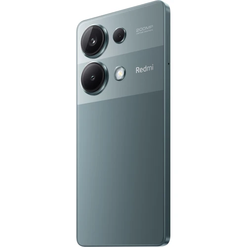 Смартфон Xiaomi Redmi Note 13 Pro 12/512GB Forest Green (Global): Камера Тройная 200 Мп (f/1.65) + 8 Мп (f/2.2) + 2 Мп (f/2.4) / LED вспышка / HDR / Панорама / Фронтальная камера 16 Мп (f/2.4)