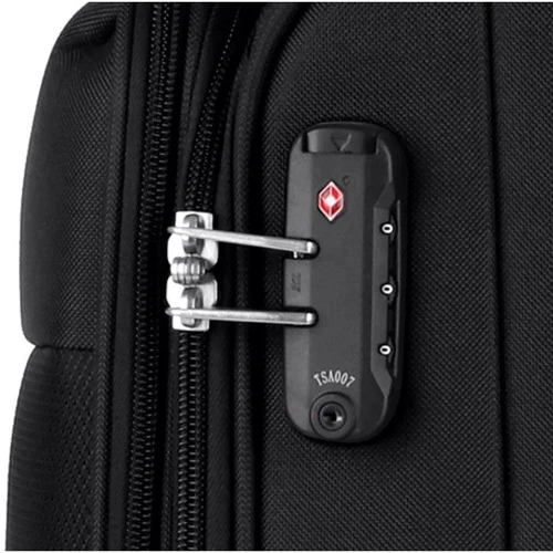 Чемодан Gabol Zambia (L) Black черный (113447-001)/(113401-001): Тип ручки Короткая ручка, Телескопическая ручка