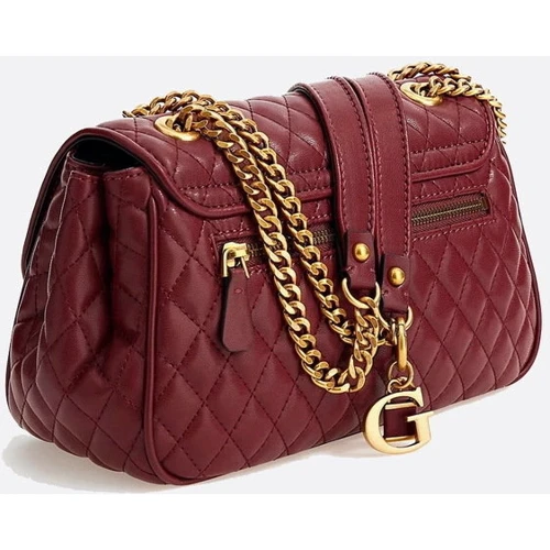 Женская сумка через плечо GUESS MAILA CONVERTIBLE XBODY FLAP бордовая (HWQB8661210-MER): Тип ручки Без ручки, На цепочке, Плечевой ремень