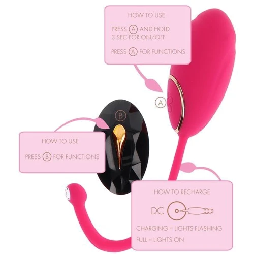Виброяйцо с пультом дистанционносго управления Toy Joy - Lily Remote Egg