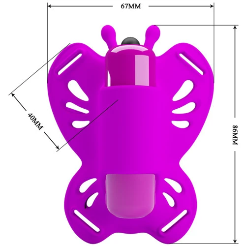Вибратор-бабочка Pretty Love Clitoral Massager Sloane Purple