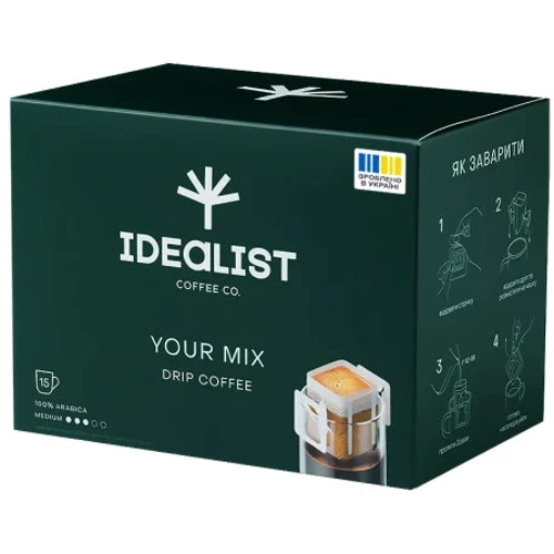 Дрип-кофе IDEALIST COFFEE Твой микс 15х12 г: Вид напитка кофе молотый