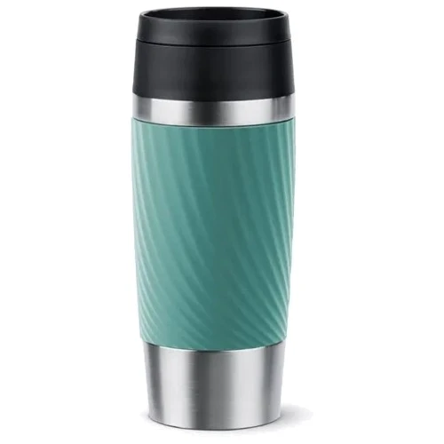 Термокухоль Tefal Travel Mug Classic Twist 360 мл Нержавіюча сталь Зелений (N2024310)