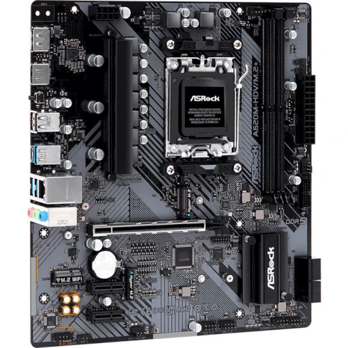 ASRock A620M-HDV/M.2+: Разъемы на задней панели Ethernet RJ-45, USB 2.0, USB 3.2 Gen 1, USB Type-C, HDMI, DisplayPort