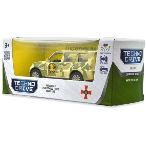 Автомодель TechnoDrive серии Шевроны Героев - Mitsubishi Pajero 4WD Tubro 4WD TURBO - 47 ОМБр (250361M) фото 5